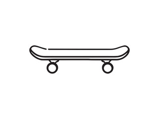 Skateboard line art illustration