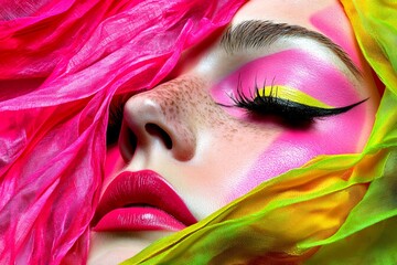 Hallucination - due to sleep deprivation: abstract image of mental state. Distorted reality. Lights in darkness. Metaphorical sleep deprivation emotions of a mental illusion. Surreal concept.