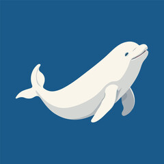 Obraz premium vector illustration of a dolphin