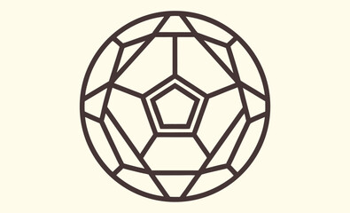 Obraz premium Soccer ball icon, Football ball silhouette, Sports equipment vector 