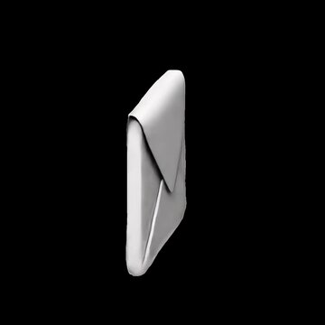Modern minimalist chrome wall hook animation isolated asset, transparent 4K video, alpha channel, ProRes 4444