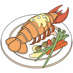 vector illustration of a croissant