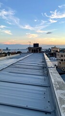 Serene Rooftop View Capturing the Gentle Feel of the Wind