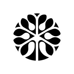 Elegant cherry blossom tree silhouette design