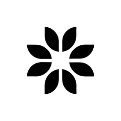 Cherry blossom tree silhouette design, vector cutout