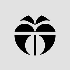 Professional black abstract design element isolated on white