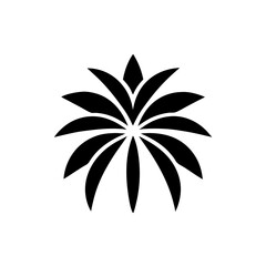 Minimalist palm tree logo silhouette design