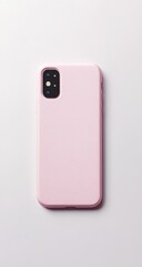 Light pink phone case, top view
