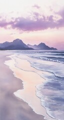 Pastel beach sunrise