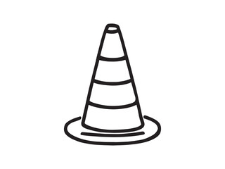 Training Cones line art illustration