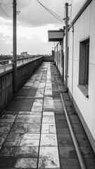 Obraz premium Expansive Rooftop View with a Sense of Freedom and Escape