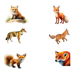Colorful Fox Vector