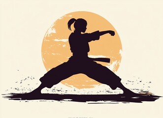 Martial Arts Silhouette