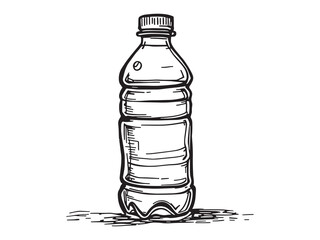 Water Bottle line art illustration