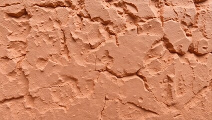 A close up shot of a textured reddish brown wall with cracks and crevices , hand drawing.