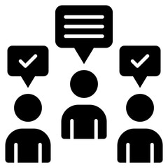 Interpersonal Skill Icon Glyph