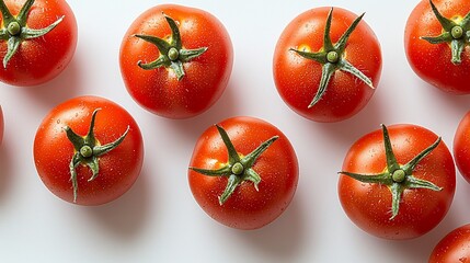 Fresh tomatoes arranged
