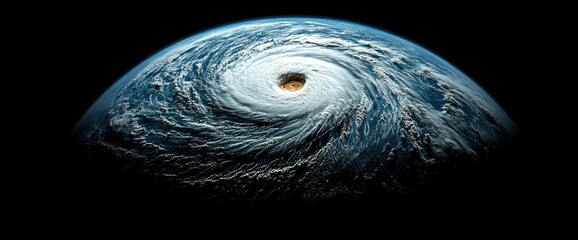 Powerful storm system over planet earth. © Alokya