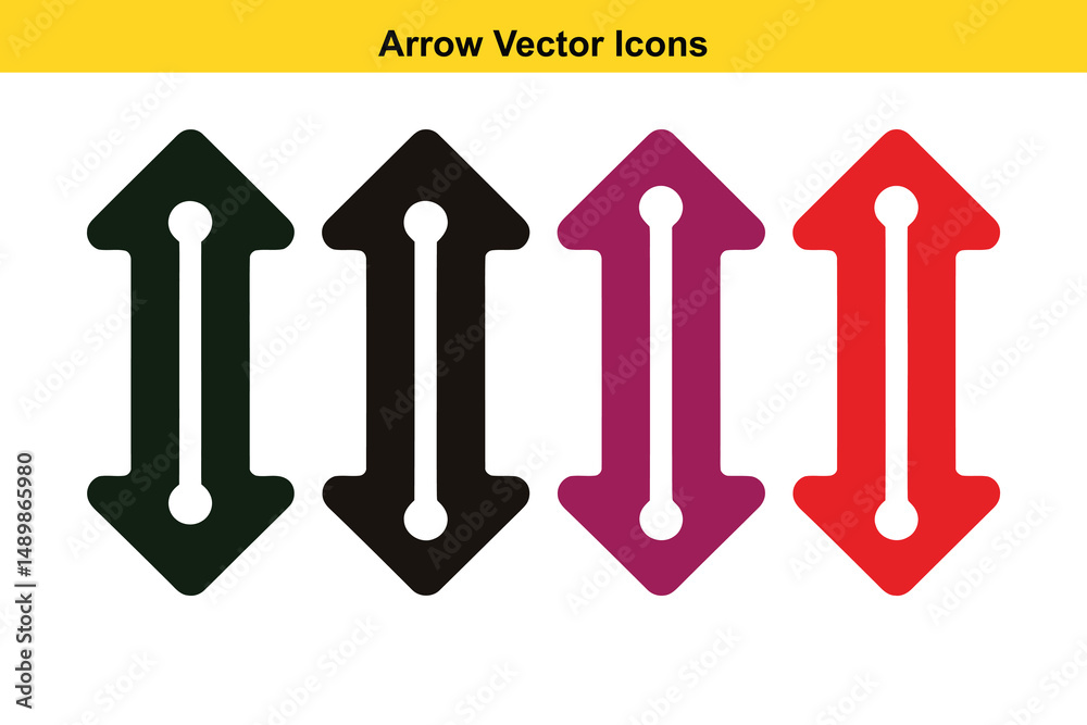 Poster vector arrow icons collection – directional, curved, and decorative arrow symbols. vector navigation