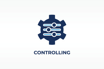 CONTROLLING vector, icon or logo sign isolated symbol illustration
