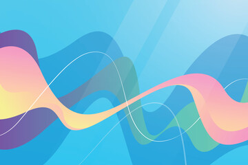 Modern abstract wavy shapes background. Colorful abstract tentacles backdrop. Dynamic liquid geometric background with gradient colors.