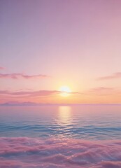 Obraz premium Soft pastel pink, blue, yellow gradient Fuzzy sunset effect , bright, blurred
