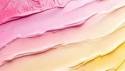 Abstract texture of blended pastel colors.  Soft, creamy,  overlapping strokes of pink and yellow