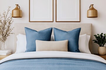 Cozy bedroom decor modern apartment interior design contemporary style inviting atmosphere aesthetic viewpoint