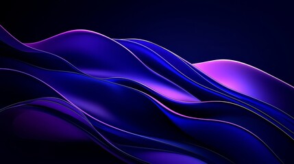Abstract dark blue purple wavy shapes