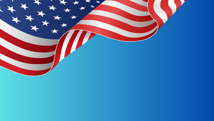 Fototapeta premium American flag banner