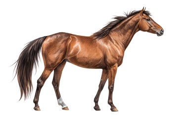 Obraz premium brown horse isolated on white or transparent png