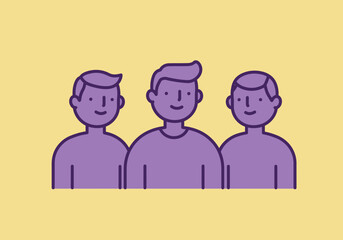 Happy Friendship Day Illustration, Friends Hugging and Meeting Up in a Joyful Reunion

