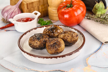 Baked potato barbecue with skin