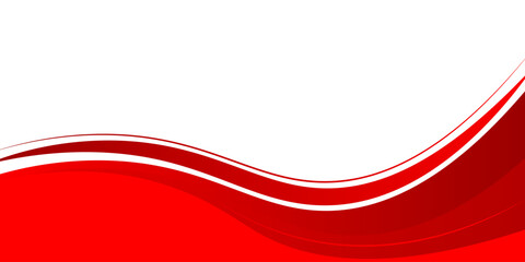 red abstract background with wave style on white background gives an elegant and dynamic impression