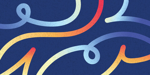 Abstract gradient line background. Colorful wavy shape.