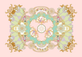 Whimsical Hand Illustrated Scrollwork and Floral Designs