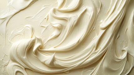 Obraz premium Creamy Smooth Texture of Whipped Frosting for Baking and Desserts