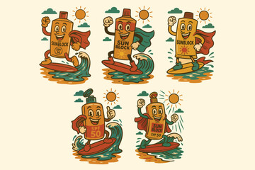 Superhero Sunblock Surfing Adventure