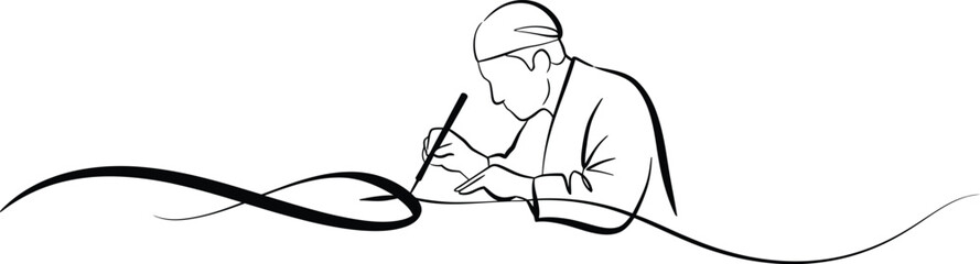 Minimalist Calligraphy Vector