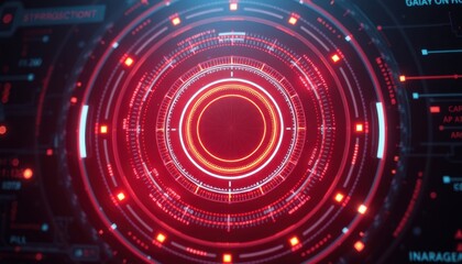 Fototapeta premium futuristic hud with glowing circular data