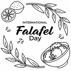 Obraz premium INTERNATIONAL FALAFEL DAY vector illustration