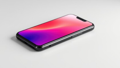 a sleek modern smartphone on a minimalistic background