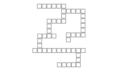 Crossword flat icon. crossword on white background. crossword sign  . Vector Illustration . EPS 10 . 