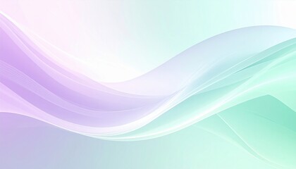 Fototapeta premium Flowing abstract waves digital art soft color palette tranquil environment aesthetic viewpoint