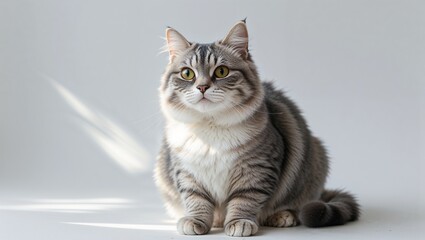 Obraz premium Cat Silhouetted Against Sunset Sky Background