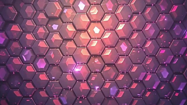 charming hexagonal pattern gradient in purple and pink tones, eye catching and memorable, adaptable for various digital formats, embodies contemporary style