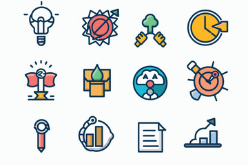 Fototapeta premium Business icons pack. Isolated business symbols collection. Graphic icons element