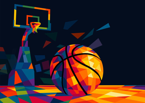 basket ball wpap illustration design vector art
