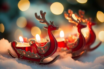 Festive candlesticks, generated AI