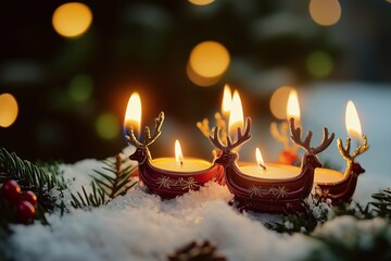 Festive candlesticks, generated AI